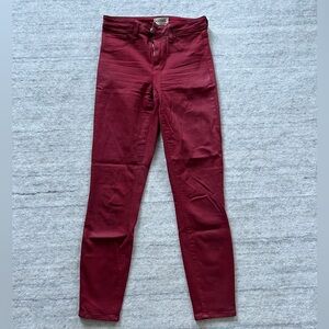 L’AGENCE MARGUERITE COATED HIGH-RISE SKINNY JEANS